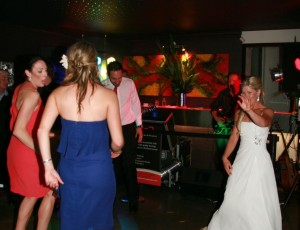 Bride having a ball